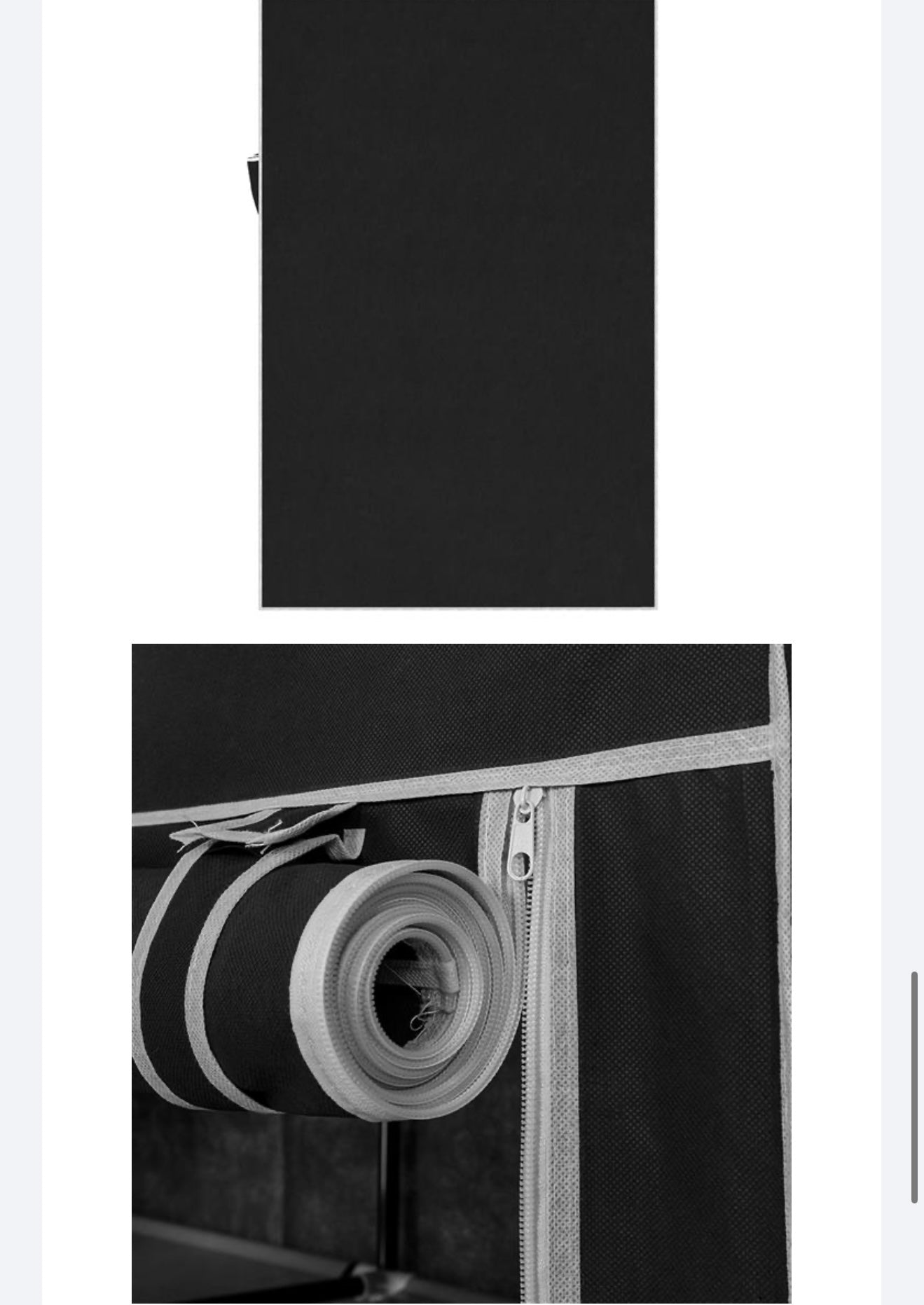 64" Portable Closet Storage Organizer Wardrobe Clothes Rack with Shelves Black