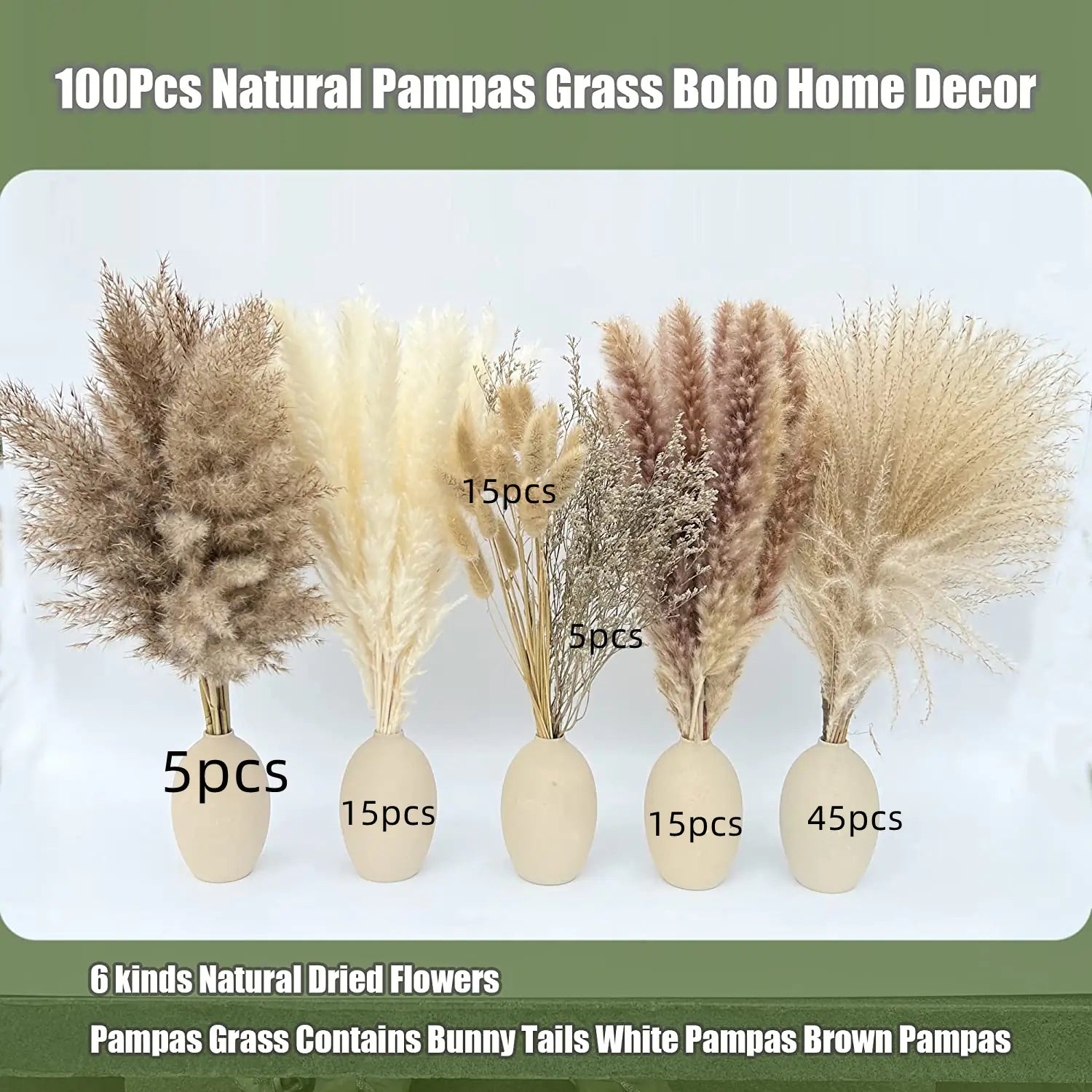 Amazon Wholesale Dried Flower Bouquet - Bunny Tail Grass