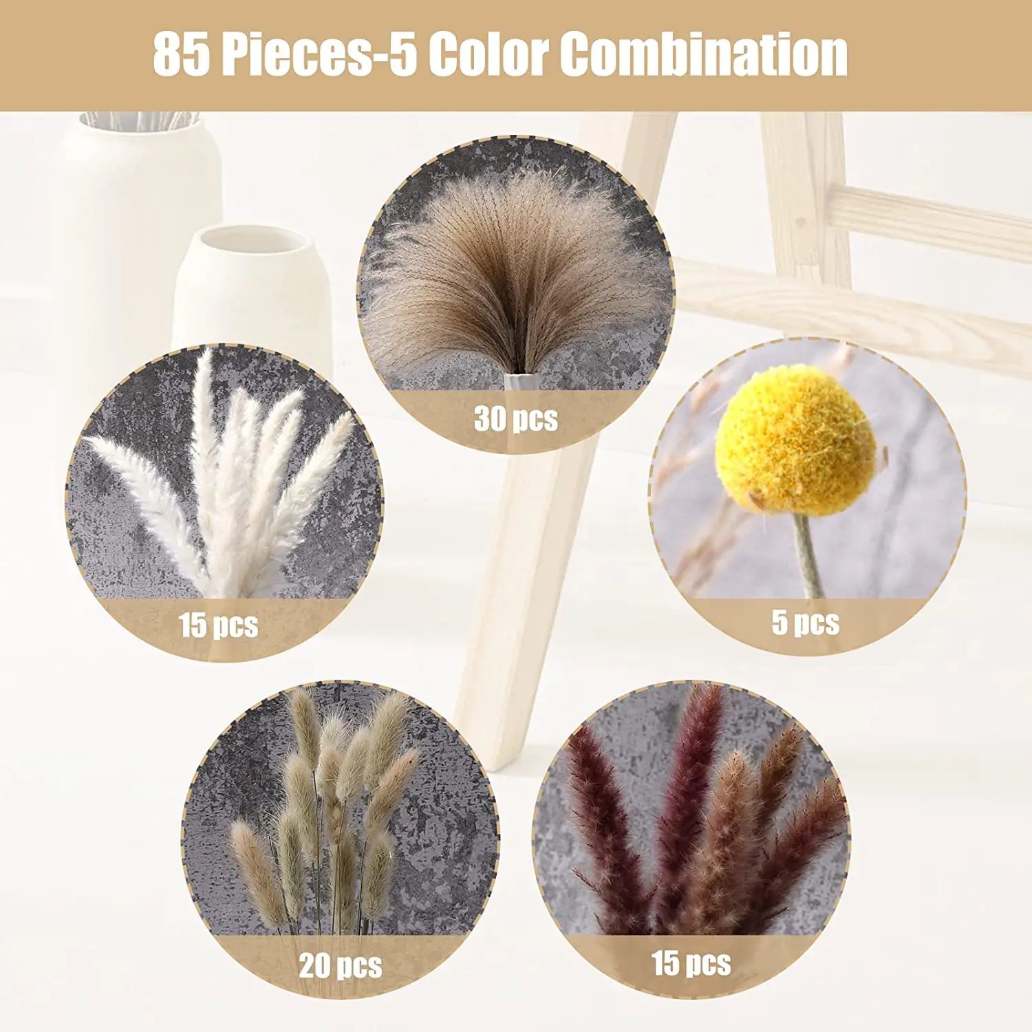 Amazon Wholesale Dried Flower Bouquet - Bunny Tail Grass