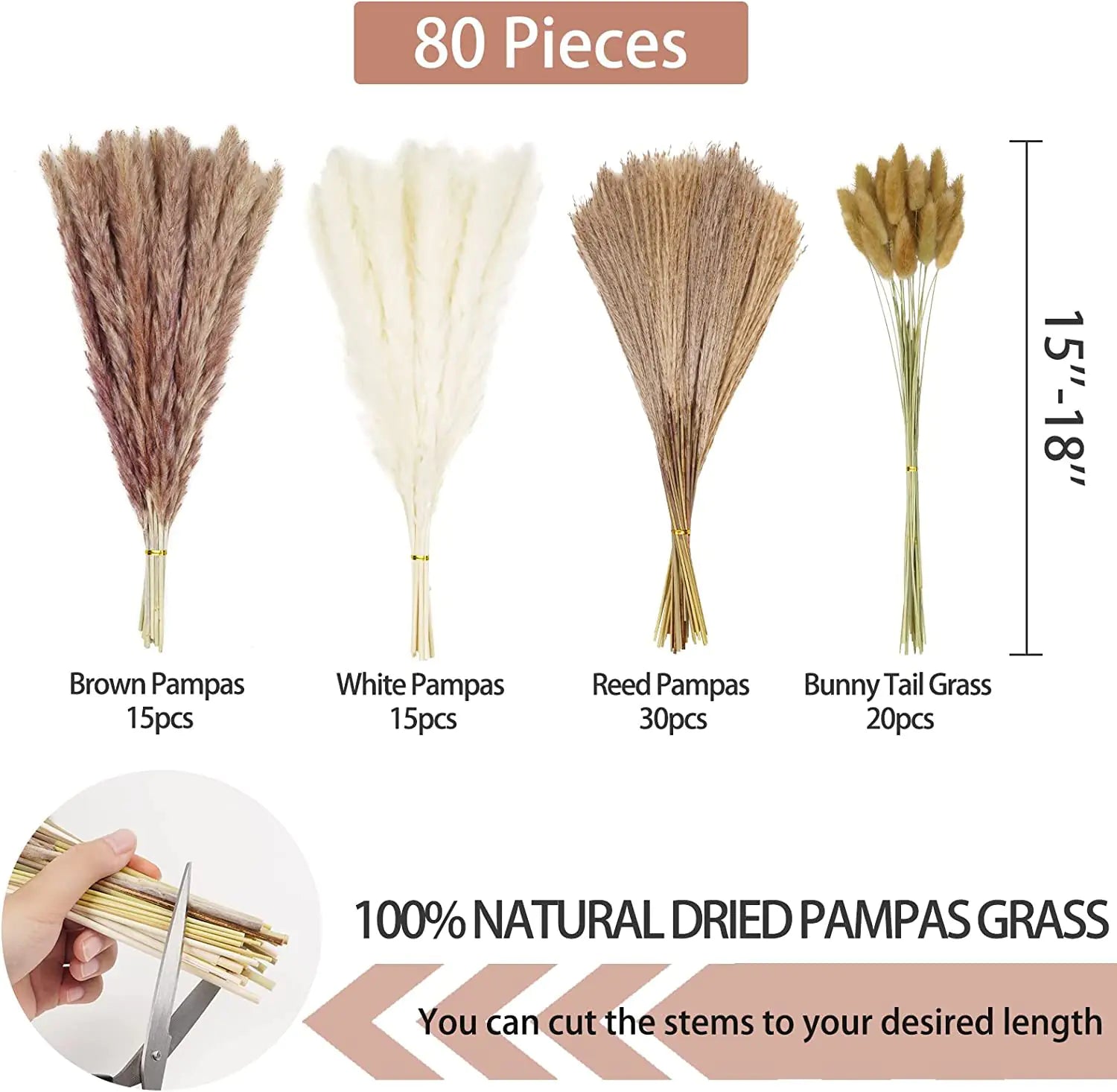 Amazon Wholesale Dried Flower Bouquet - Bunny Tail Grass