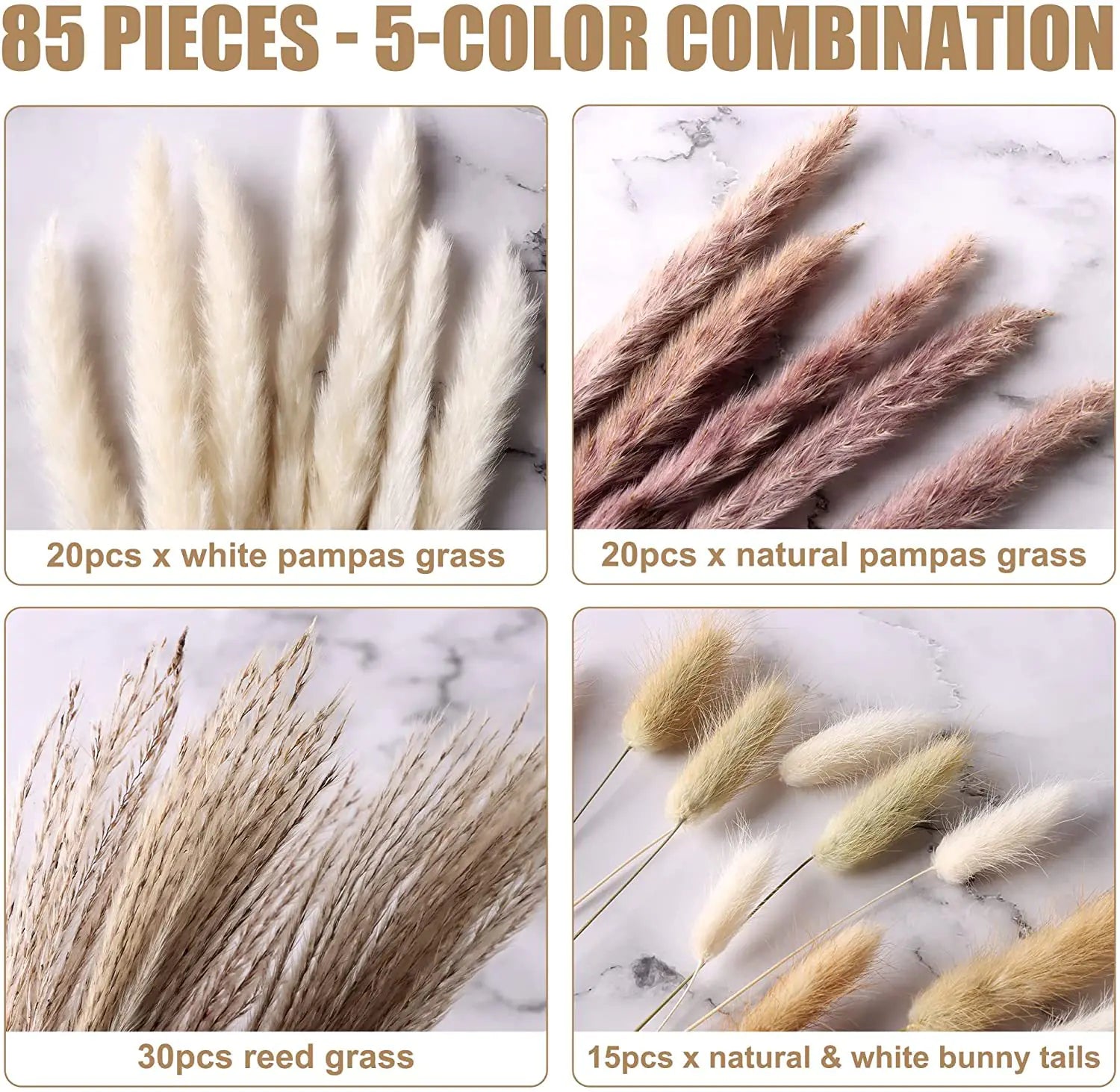 Amazon Wholesale Dried Flower Bouquet - Bunny Tail Grass