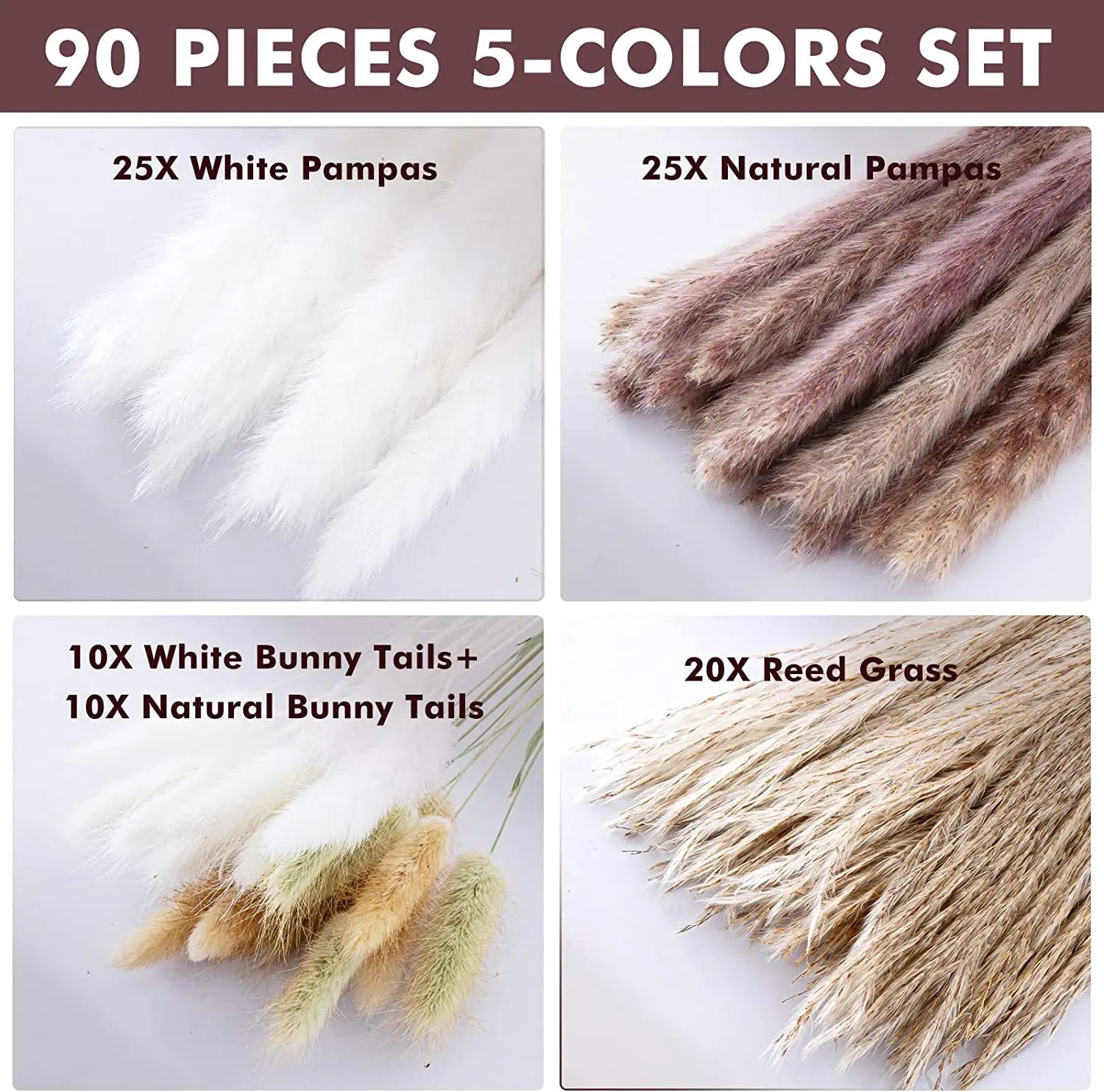 Amazon Wholesale Dried Flower Bouquet - Bunny Tail Grass